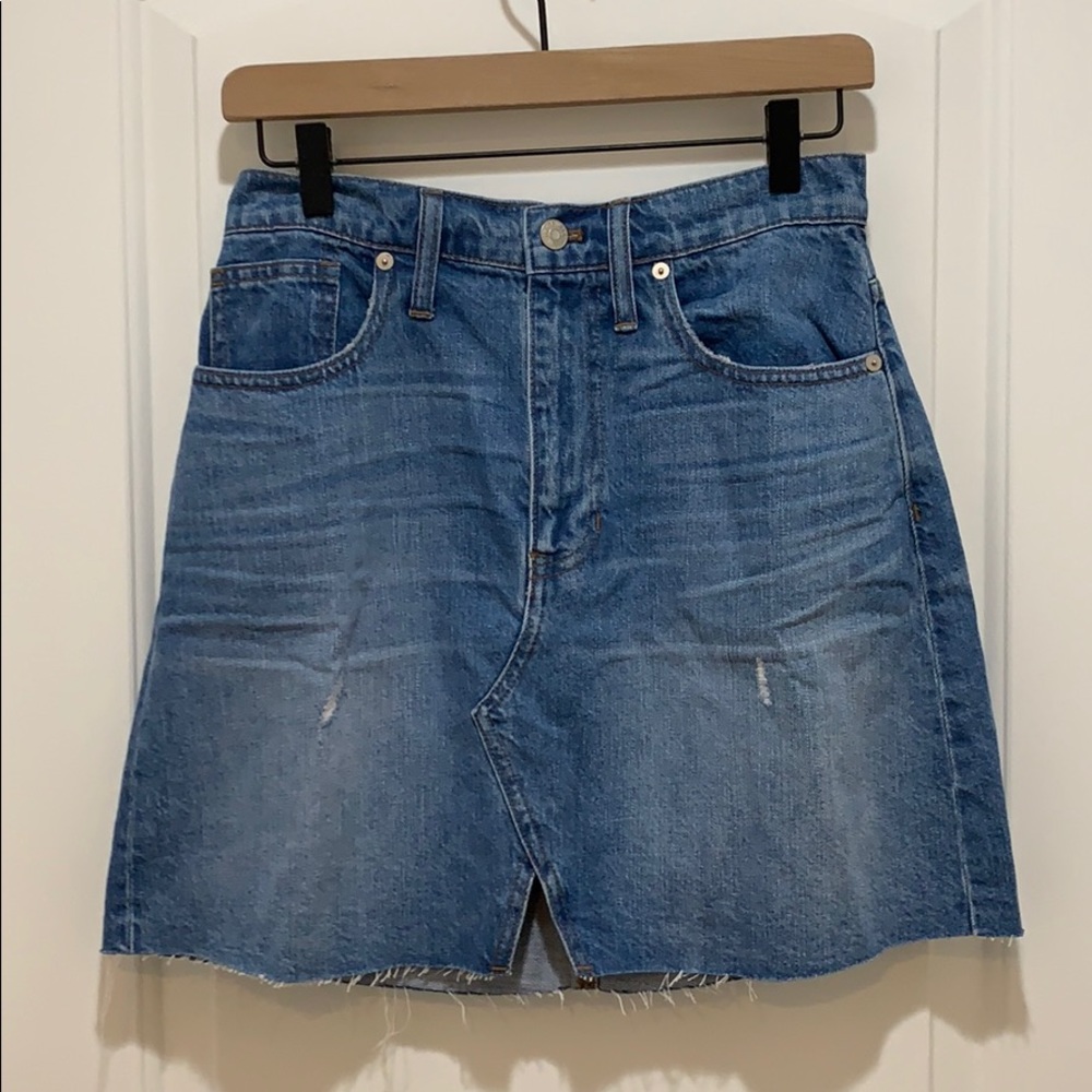 Madewell Rigid denim cutout skirt